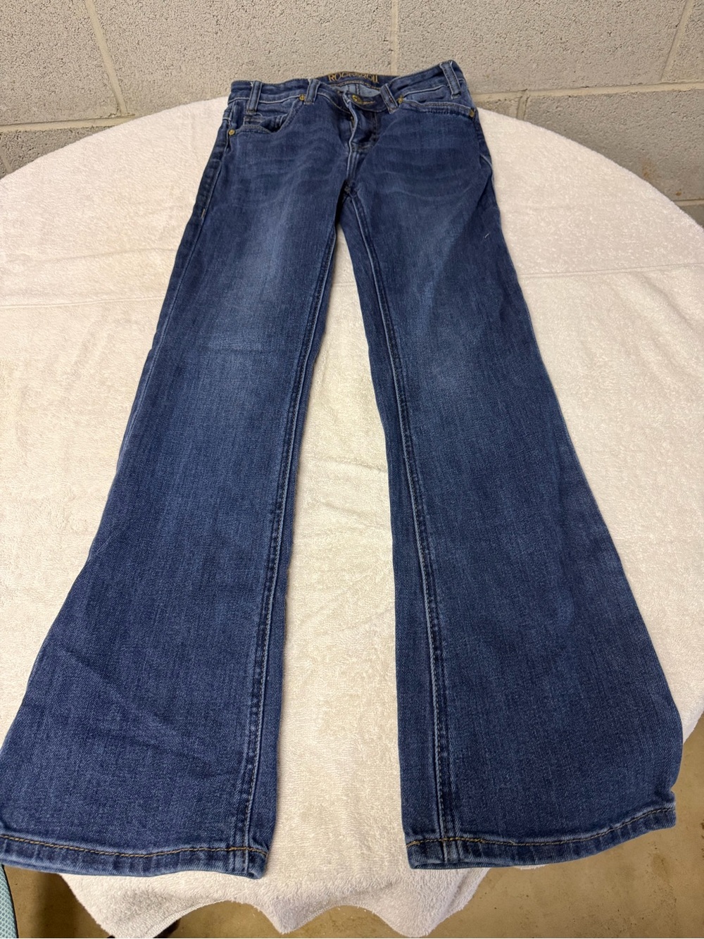Rock and roll mid rise Dark Blue Women's Bootcut Jeans 26 by 30